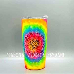 Hand painted Tumbler with resin